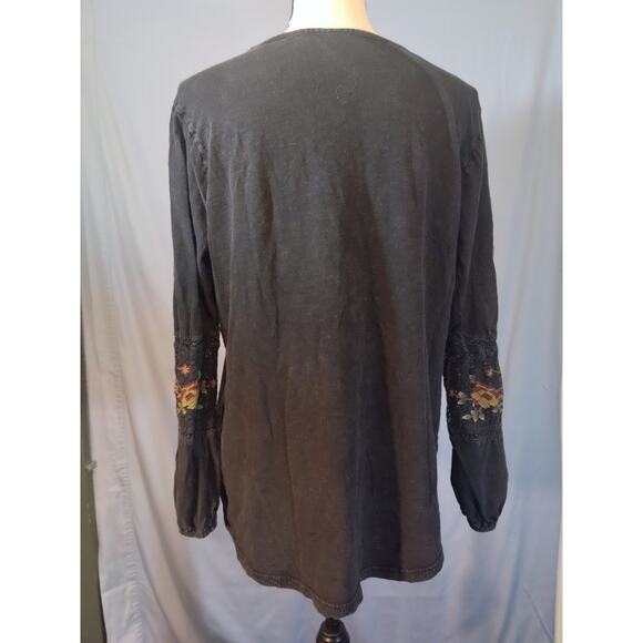 Style & Co Black Flowy Knit Top - Picture 2 of 7